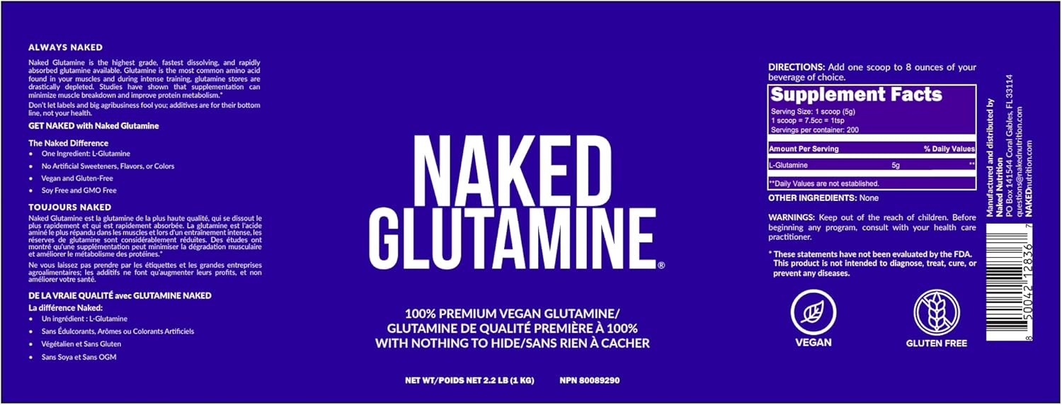 Pure L-Glutamine Made in The USA - 200 Servings - 1,000g, 2.2lb Bulk, Vegan, Non-GMO, Gluten and Soy Free. Minimize Muscle Breakdown & Improve Protein Synthesis. No Additives - Image 7