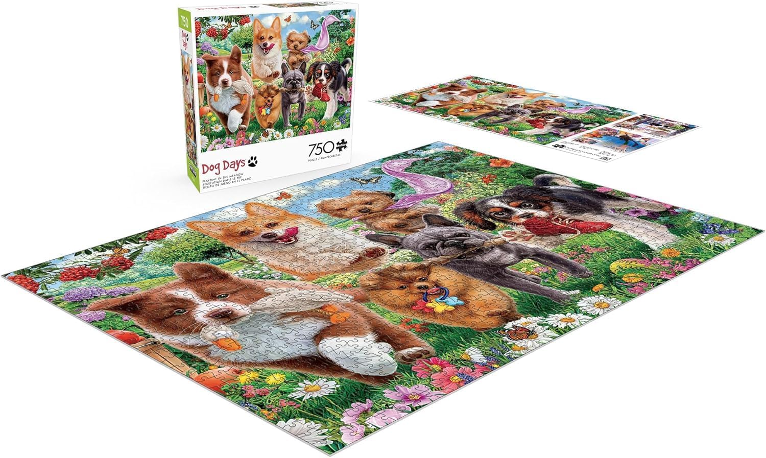 Buffalo Games - Image World - Playtime in The Meadow - 750 Piece Jigsaw Puzzle for Adults -Challenging Puzzle Perfect for Game Nights - Finished Size is 24.00 x 18.00