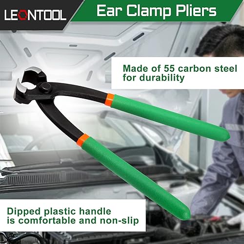 Miniatura 2 de Alicates de abrazadera de oreja de 9 pulgadas, alicates de abrazadera de mordaza frontal, abrazaderas de manguera de oreja única, alicates para