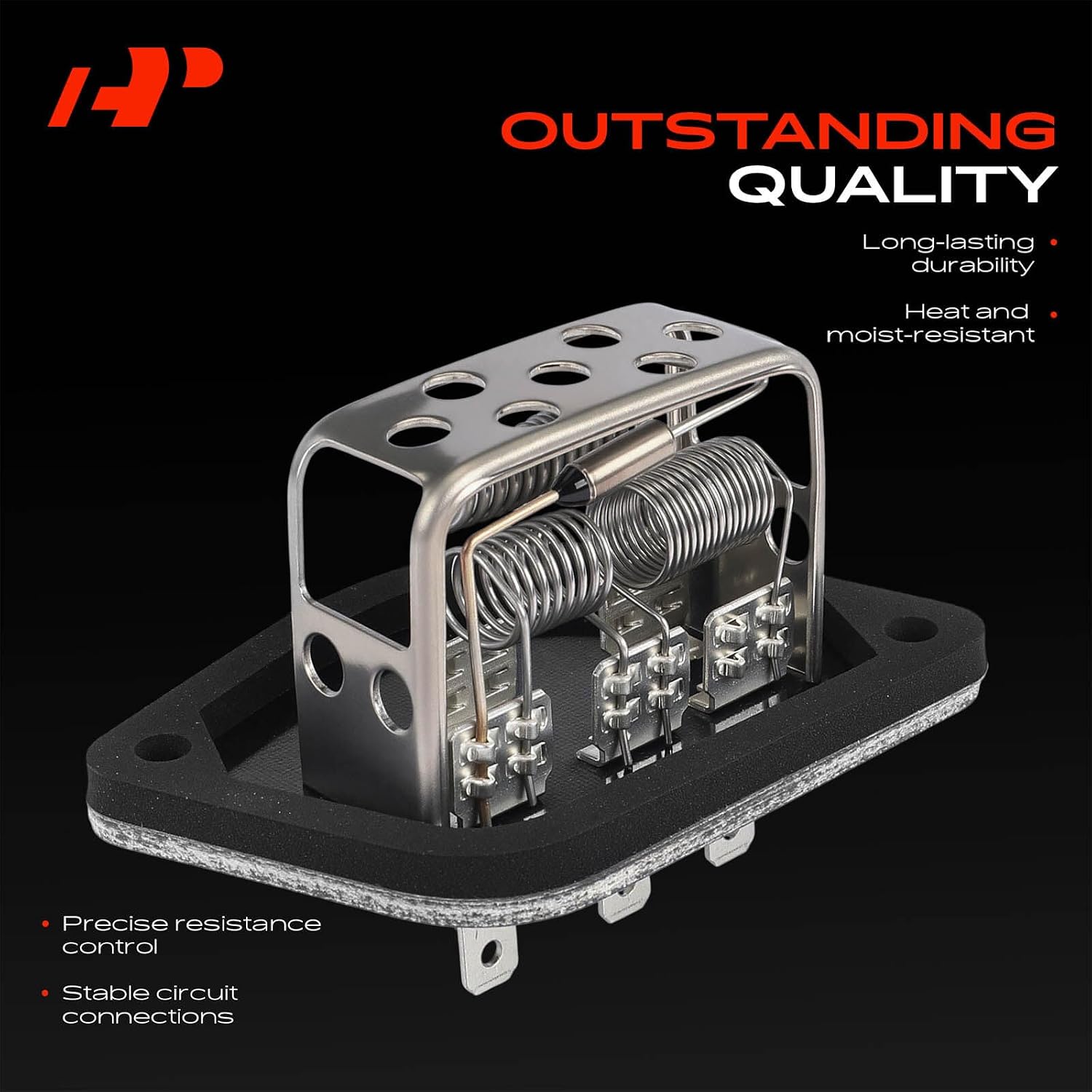 A-Premium Front HVAC Blower Motor Resistor Compatible with Jeep Cherokee 1991-1996, Comanche 1991-1992 - Replace# 55036000, 56000522
