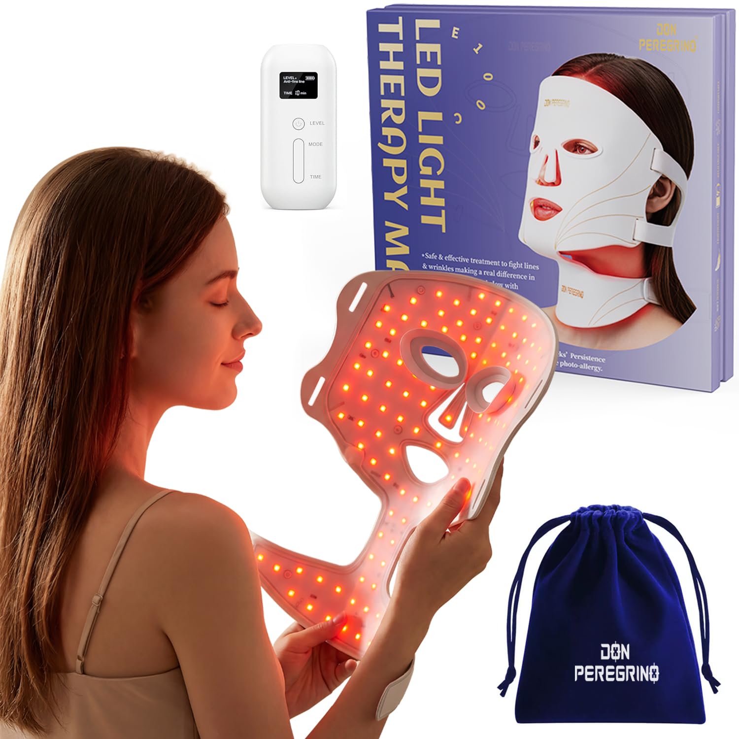 Photo 1 of Red Light Therapy Mask for Face and Neck Full Coverage by DON PEREGRINO