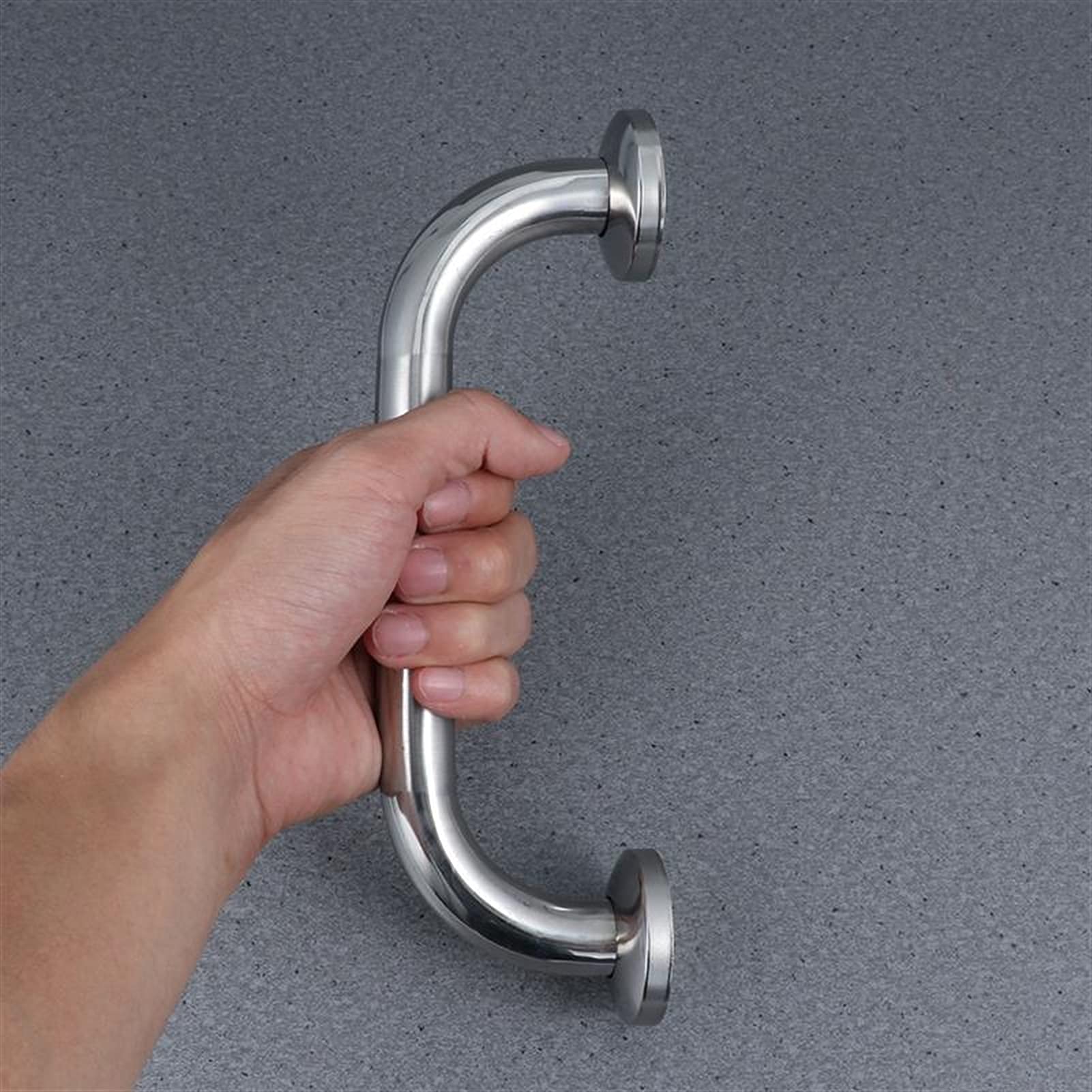 Poignée de douche antidérapante en acier inoxydable durable 23cm