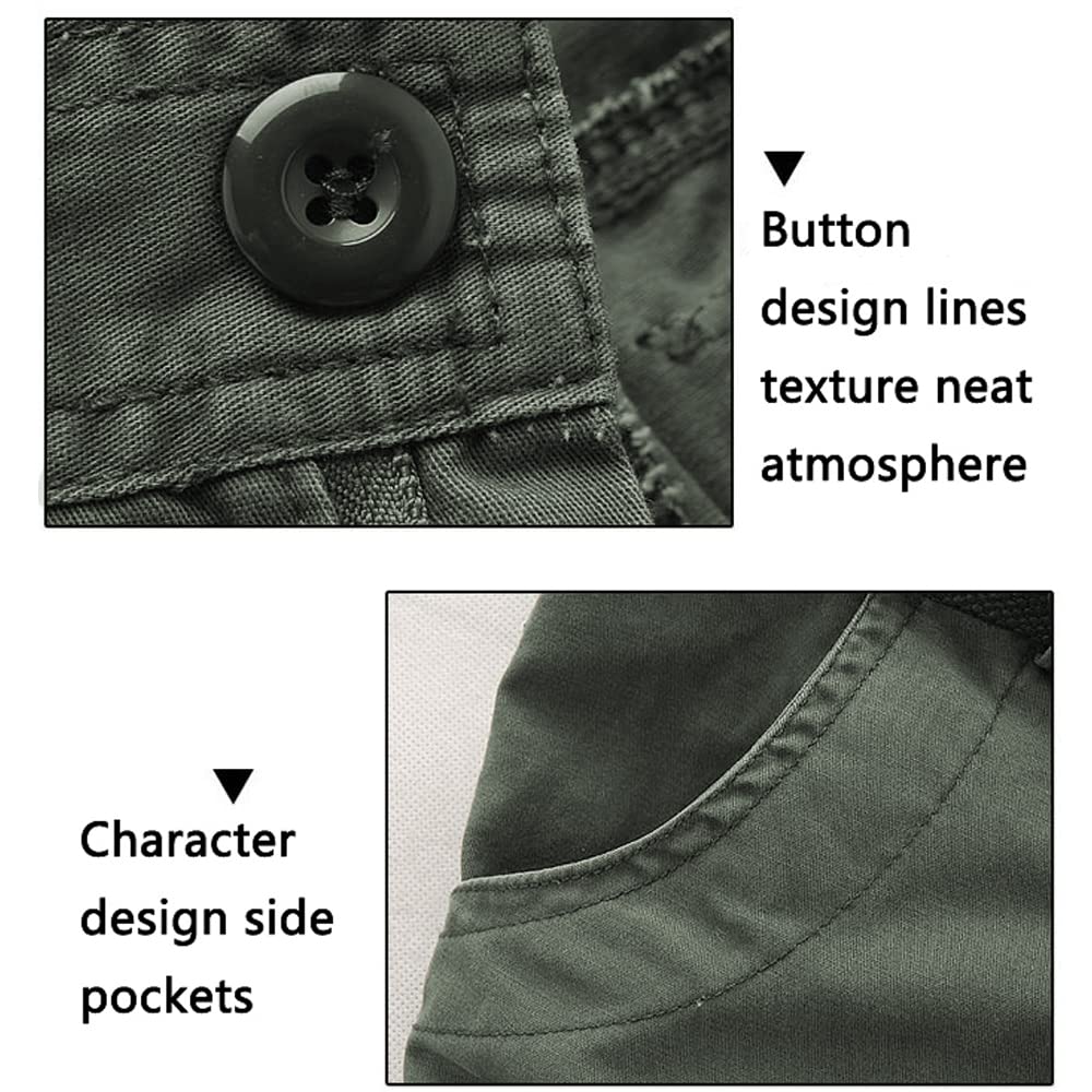 Pantaloni Cargo Vintage Pantaloni da Lavoro per Uomo Pantaloni da Esterno in Cotone Pantaloni Tattici da Combattimento con Molte Tasche Pantaloni Ranger Uomo
