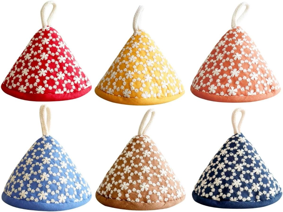 FZBNSRKO 5 Pcs Hot Pot Lid Handles Triangular Pot Holders with Hanging Rope Resistant Knob Grabber Holder Hand Protector for Home Kitchen Cooking