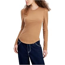 Derek Heart Juniors' Crewneck Puff-Shoulder Long-Sleeve Top