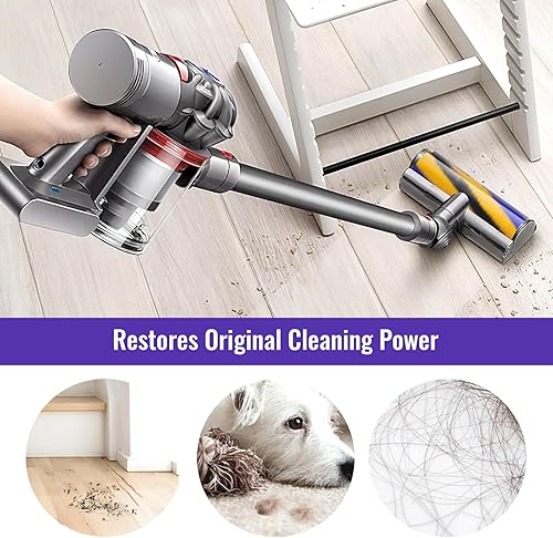 B0CFXS58SB_image_4 Augot Repuesto de cepillo de rodillo suave compatible con Dyson V8 Slim V10 Slim V12 Detect Slim V15 Detect Slim, accesorios de aspiradora de barra