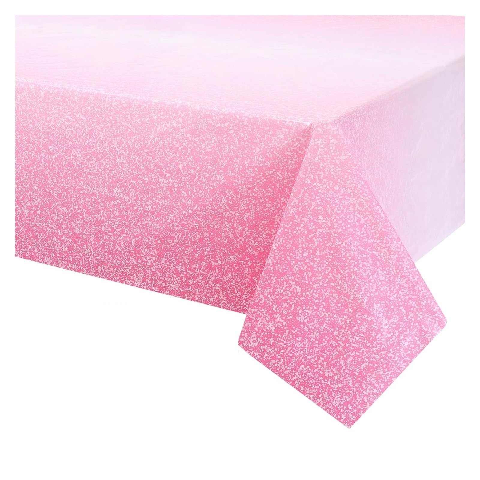 EKalgretrA Sequin Tablecloth Glitter Plastic Tablecloth Waterproof Gradient Sequin Cover for Birthday Wedding Decor 54x108 Inch(Ombre Pink,3Pcs)