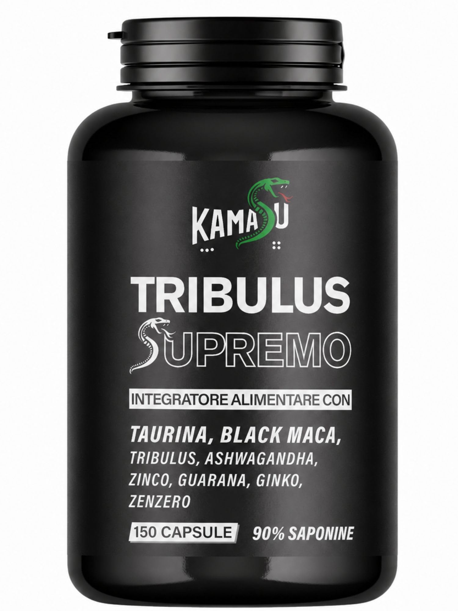 Integratore naturale di tribulus terrestris – Maca Nera Peruviana + Tribulus Terrestris + L-Arginina a – 150 Capsule, Black Maca, Taurina, Ashwagandha, Guaranà, Ginko