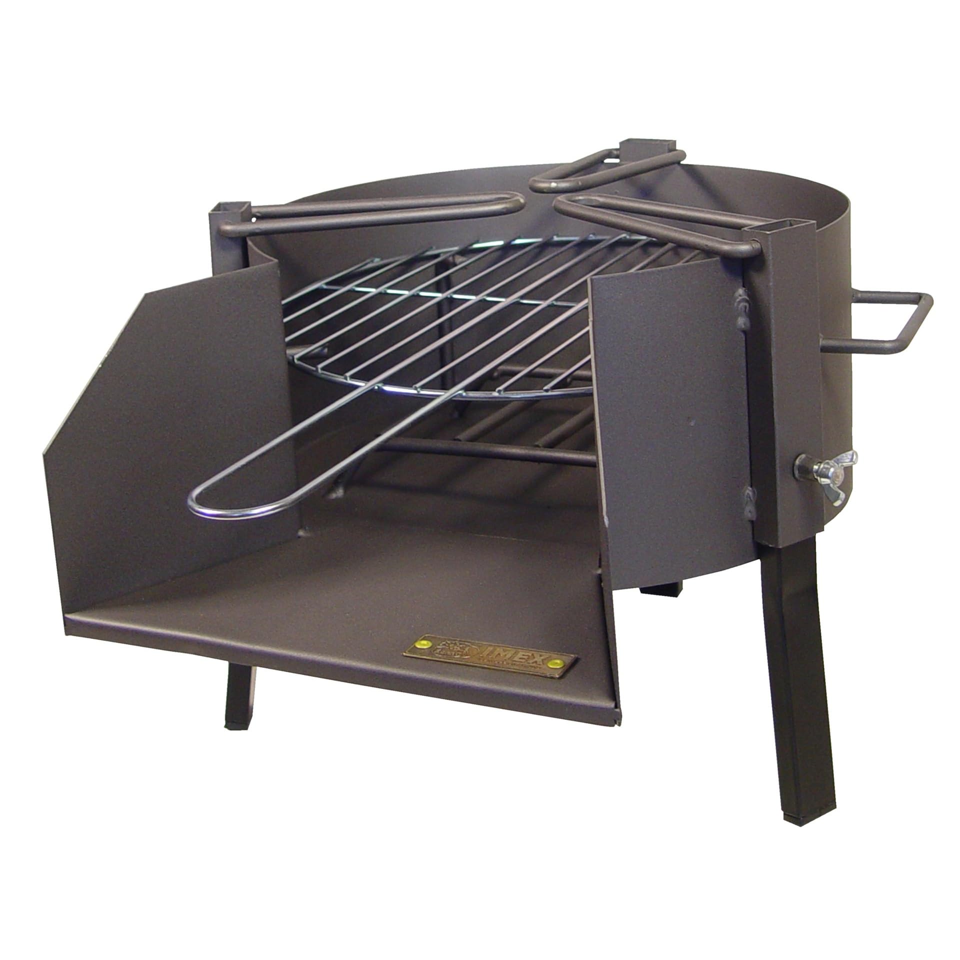 IMEX EL ZORRO 71424.0 Barbacoa Sobremesa con Parrilla Cincada, Negro, 40 x 53 x 31 cm