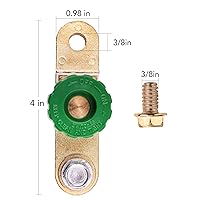 Vista 2 de LotFancy Interruptor de desconexión de batería de automóvil de poste lateral de 12 V-24 V para automóvil, camión, vehículo, RV, barco, marino