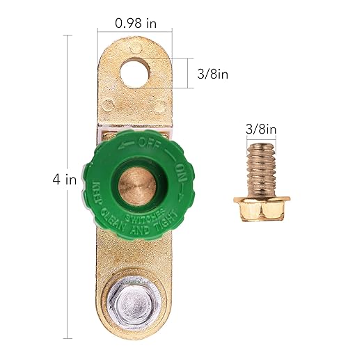 Miniatura 2 de LotFancy Interruptor de desconexión de batería de automóvil de poste lateral de 12 V-24 V para automóvil, camión, vehículo, RV, barco, marino,