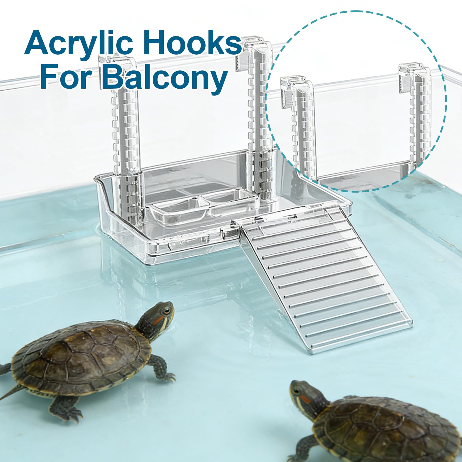 Plateforme Suspendue pour Tortues - Plateforme Tortue d'eau - Accessoires pour Aquarium, Adapté Aux Petites Tortues, Petits Reptiles, Animaux Aquatiques, RéGlable (Taille : M)