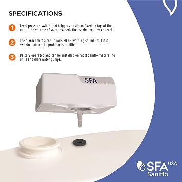 SANIFLO Sanialarm - High Water Alarm - Upflush Toilets