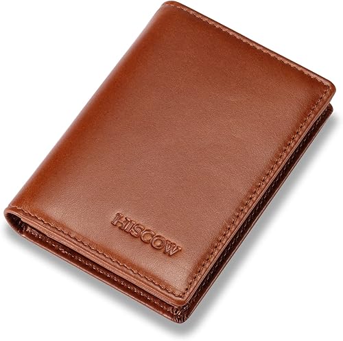 Miniatura 9 de Funda de piel para tarjetas de visita para hombres y mujeres, piel de becerro italiana