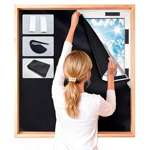 2-piece set,100% blackout curtain,black out window cover,portable window privacy film,window