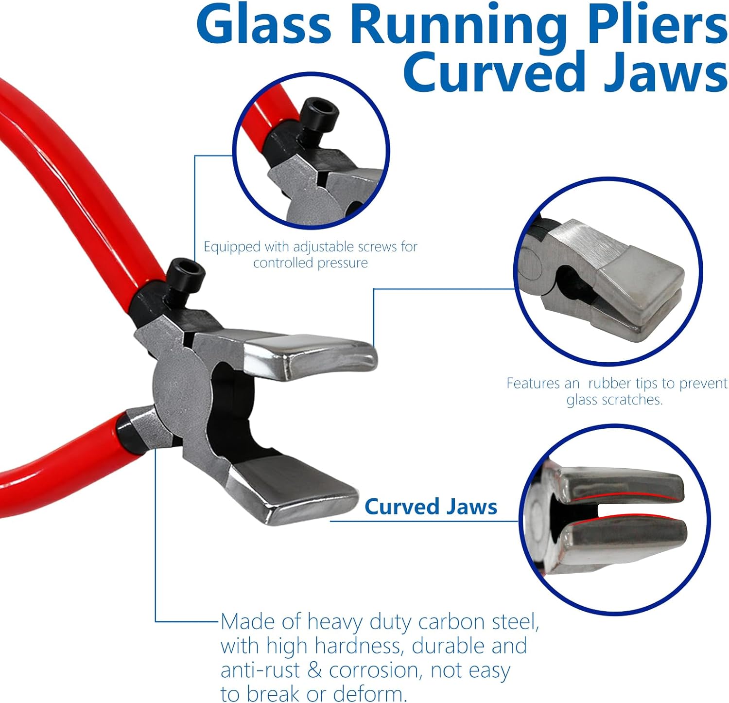 10pcs Heavy Duty Glass Cutting Tool Kit, Curve Jaw Glass Running Pliers Breaker Grozer Pliers, Pencil Style Oil Feed Carbide Tip Glass Cutter for Stained Glass Mosaics Mirror Tiles Breaking