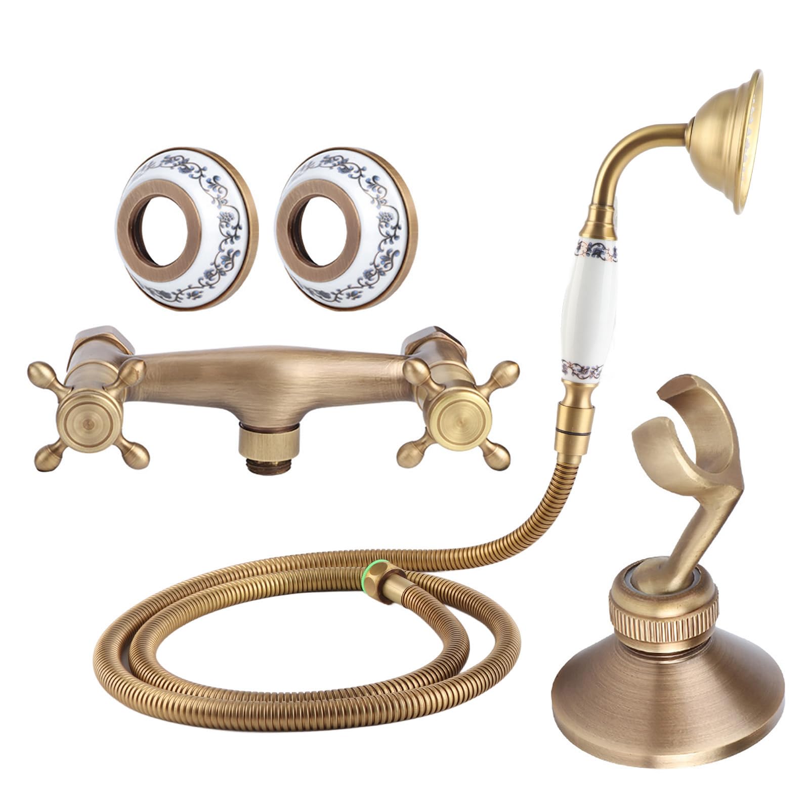 Kit Soffione Doccia in Rame Vintage con Installazione Nascosta,