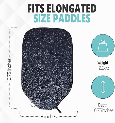 Vista 150 de Palms-O-Aces Pickleball Paddle Sleeve Lightweight Padded Canvas Covers for Paddles Protective Racket Case with zipper Standard & Elongated