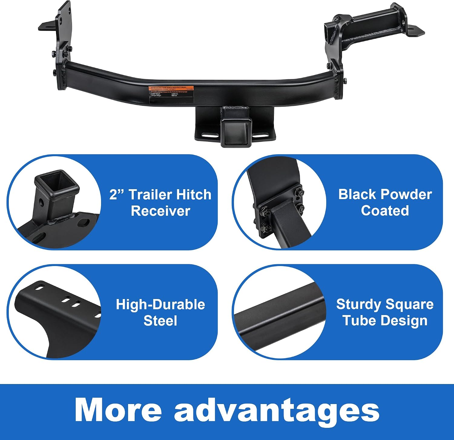 Class 3 Trailer Hitch Fits 2021-2026 Hyundai Santa Fe & Kia Sorento