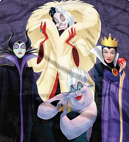 Miniatura 2 de Disney Villains Am I Evil Maleficent Ursula Cruella Deville Evil Queen - Manta de seda táctil de 50 x 60 pulgadas (50.0 in x 59.8 in)