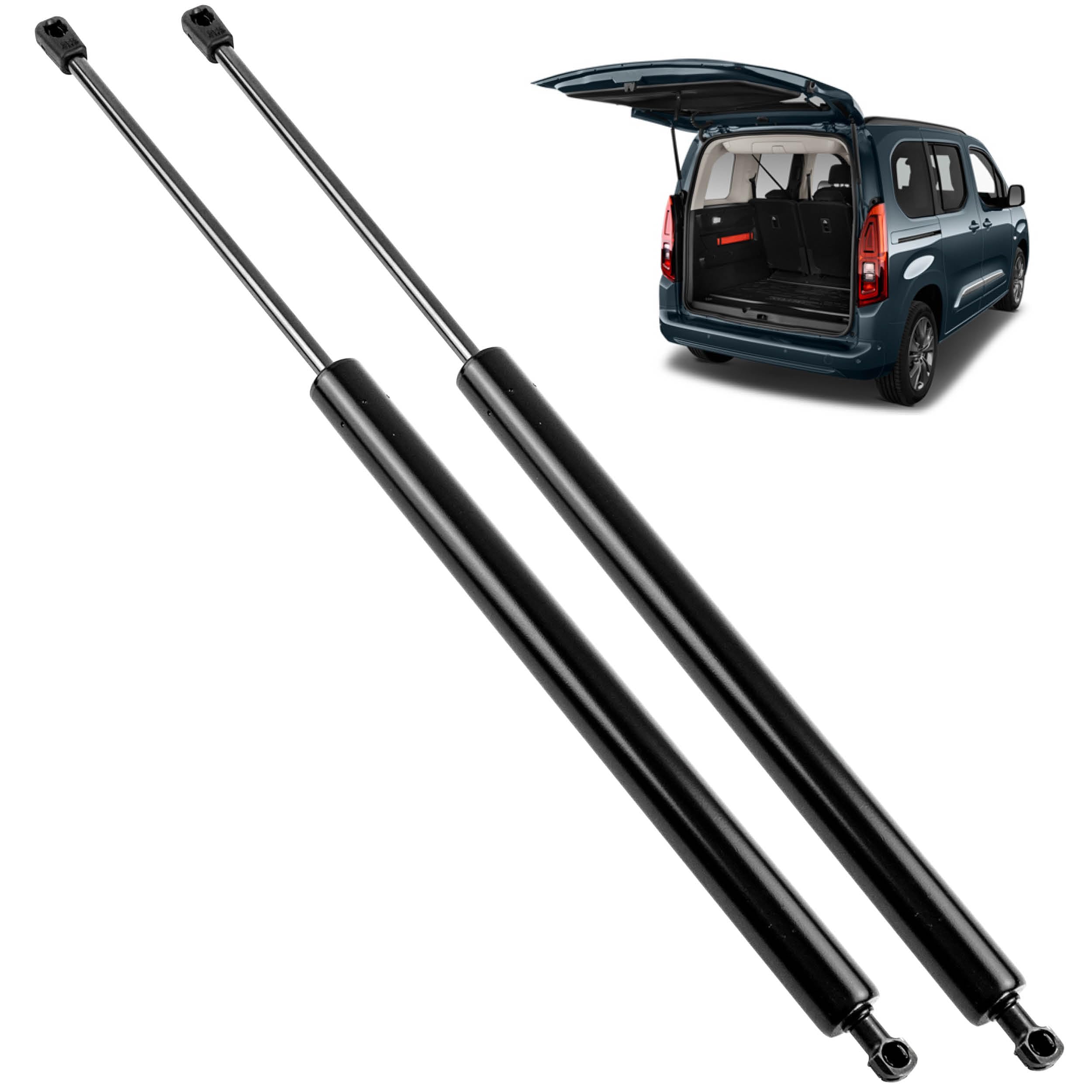 2 pistoncini portellone compatibile per Berlingo 2 e 3, Partner Tepee, Rifter, Combo D Life, Proace City Verso e Doblo 3 (dal 2008) ammortizzatori cofano posteriore. 9819027880, 8731S0, 3555223