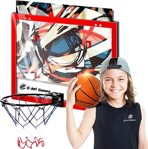 Mini Basketball Hoop (Replaceable Backboard Cards Design) Over The Door