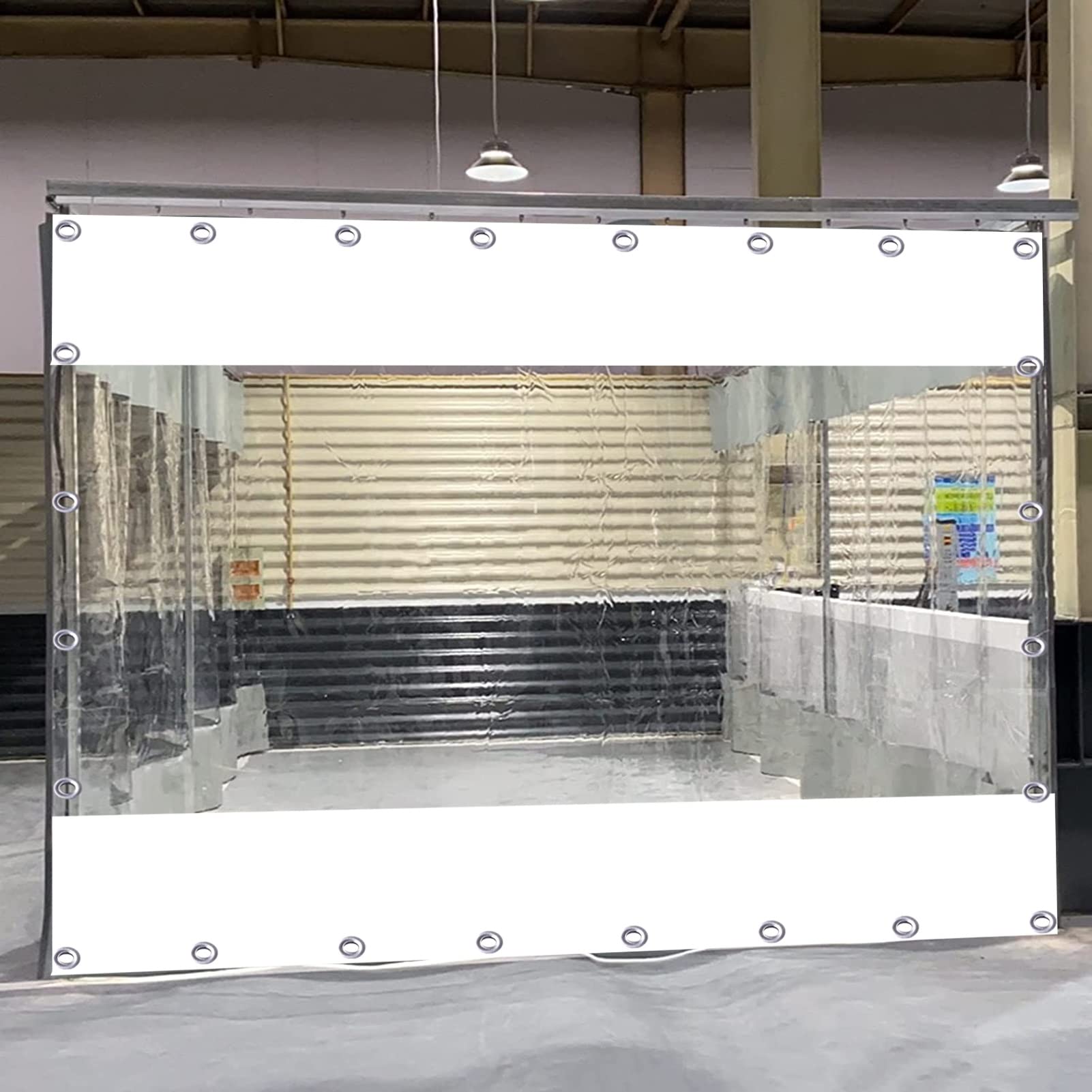 Outdoor Garden Gazebo Curtains White Waterproof Plastic Canopy Cover for Patio Porch and Gazebos (2.5x2.5m/8.2x8.2ft) Durable Outdoor Drapes