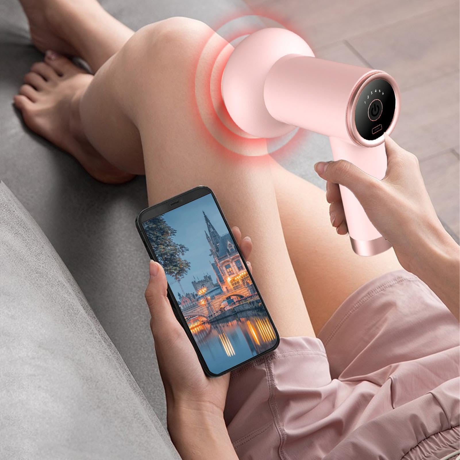 Herramienta De Masaje Para Celulitis Masajeador Reductor De Celulitis | Modelador Eléctrico De Grasa Portátil Con 5 Cabezales Para Abdomen, Vientre, Piernas Y Muslos