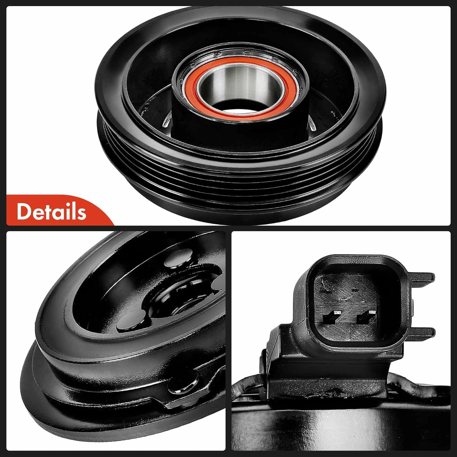 A-Premium Air Conditioner AC Compressor Clutch Kit Compatible with Ram 1500 2019-2021, 1500 Classic 2019 & Jeep Wrangler 2020-2023, 3.6L