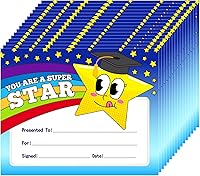 Vista 8 de D24TIME 36 piezas de certificados de feliz cumpleaños, regalos para niños y estudiantes de profesores, acuarela, aula, certificados de cumpleaños