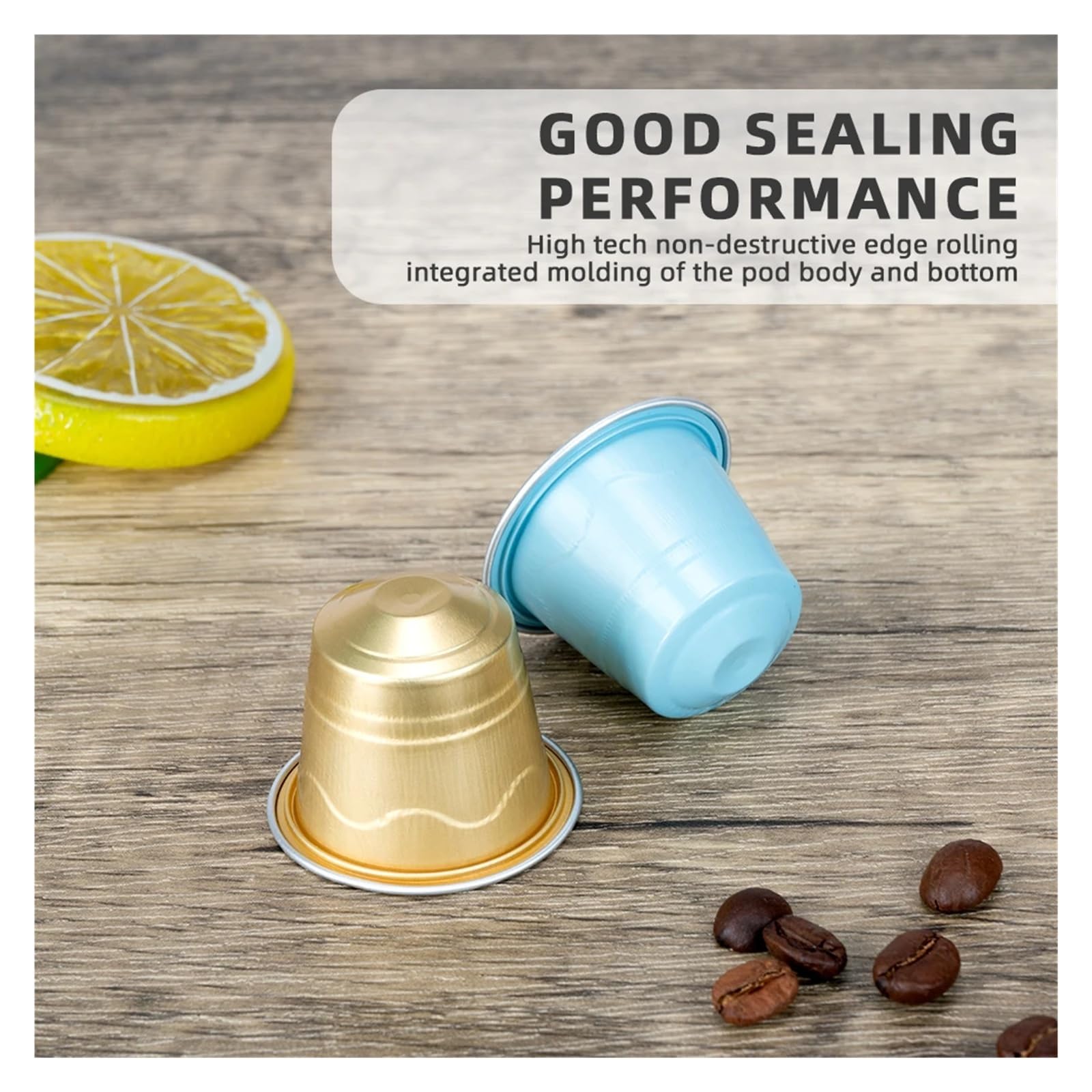 Cápsulas de papel de aluminio vacías rellenables desechables, 100 Uds., cápsulas de café compatibles con(100PCS Red)