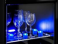 Vista 3 de SingTok Velas de té azul que funcionan con pilas, velas votivas azules parpadeantes sin llama para cumpleaños, bodas, fiestas, Navidad, decoraciones