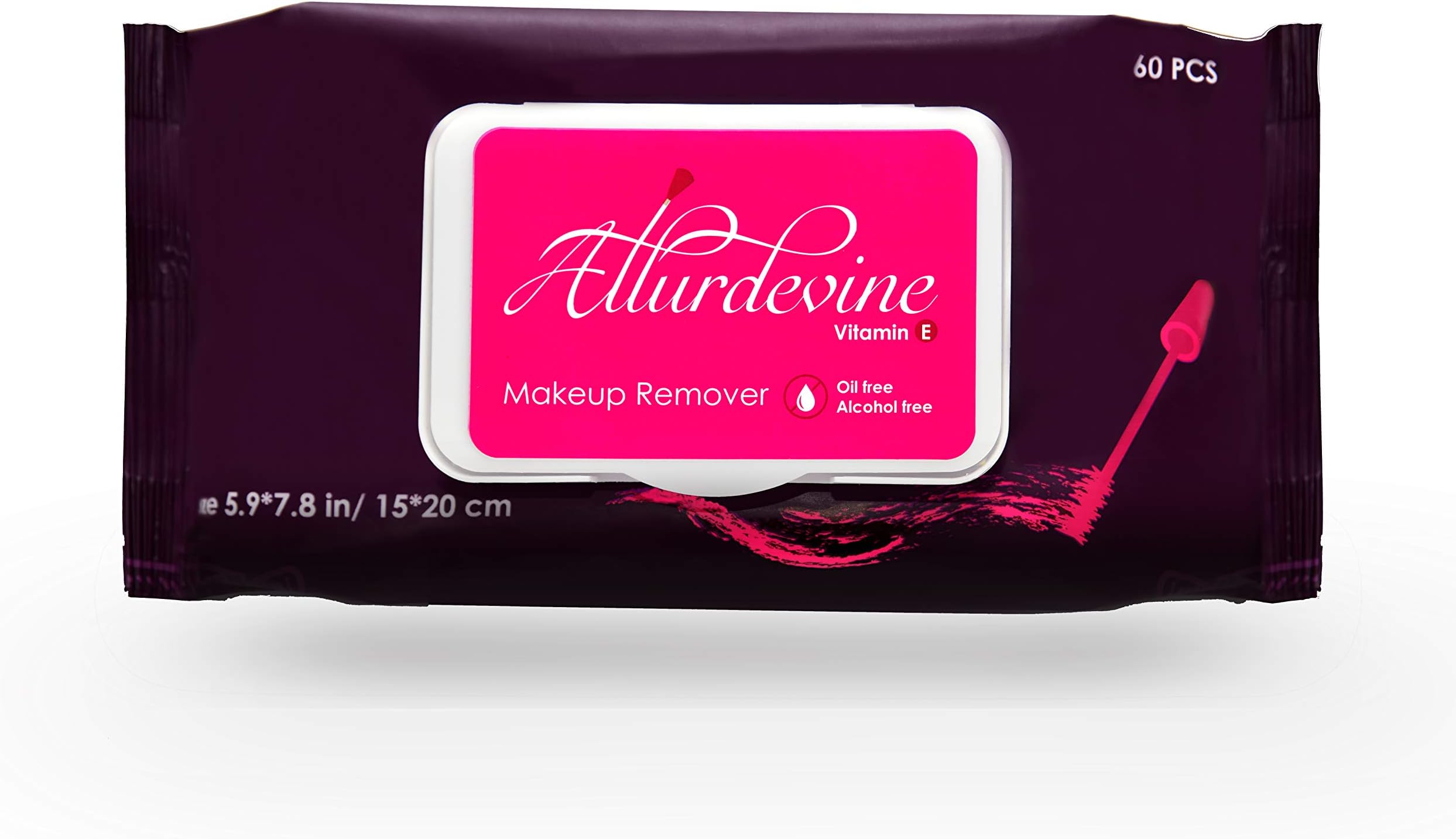 ALLURDEVINE- Makeup Remover Face Wipes60 count - - Cleans, Hydrates & Nourishes - For All Skin Typesincl. Sensitive Skin - Best Eye Make Up Cleanser - Dissolves Waterproof Mascara - Oil Free