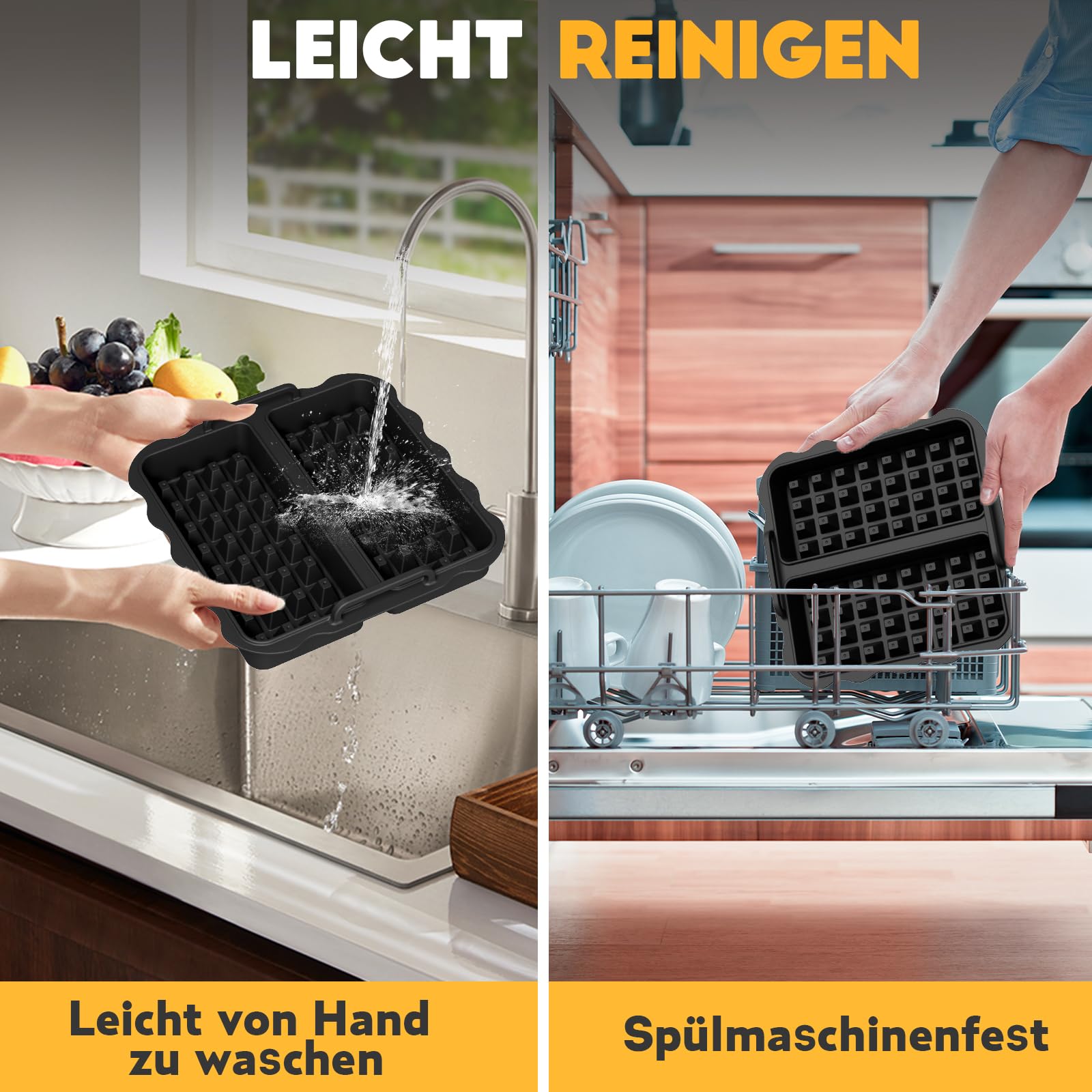 2 stuks siliconen wafelvorm voor Philips Airfryer, wafelinzetstuk voor