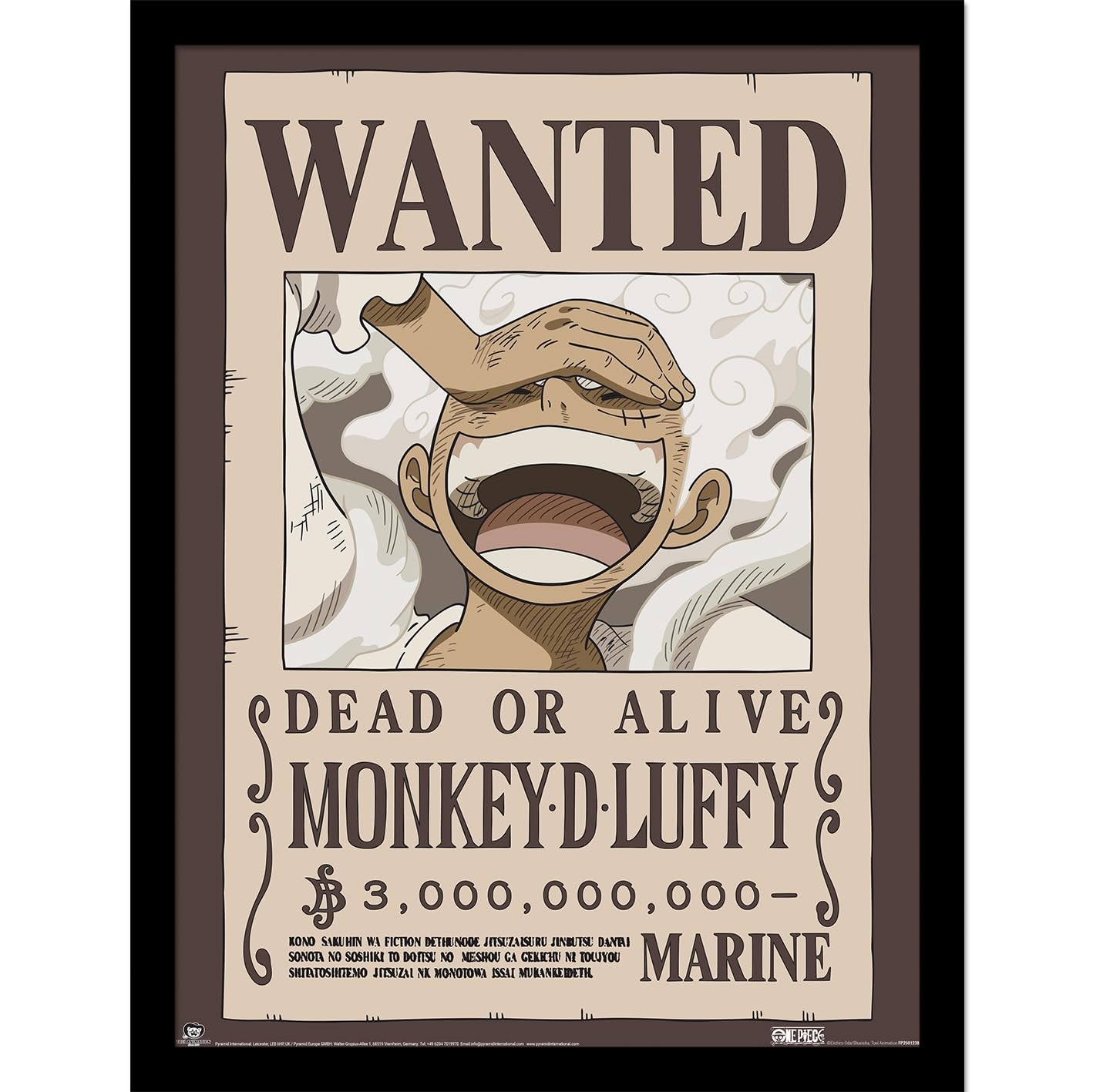 Pyramid International One Piece (Wanted Luffy) Collector Print, Premium Collector Print 40x30cm, Officially Licensed, Ideal for Bedroom, Gaming Room or Office Décor