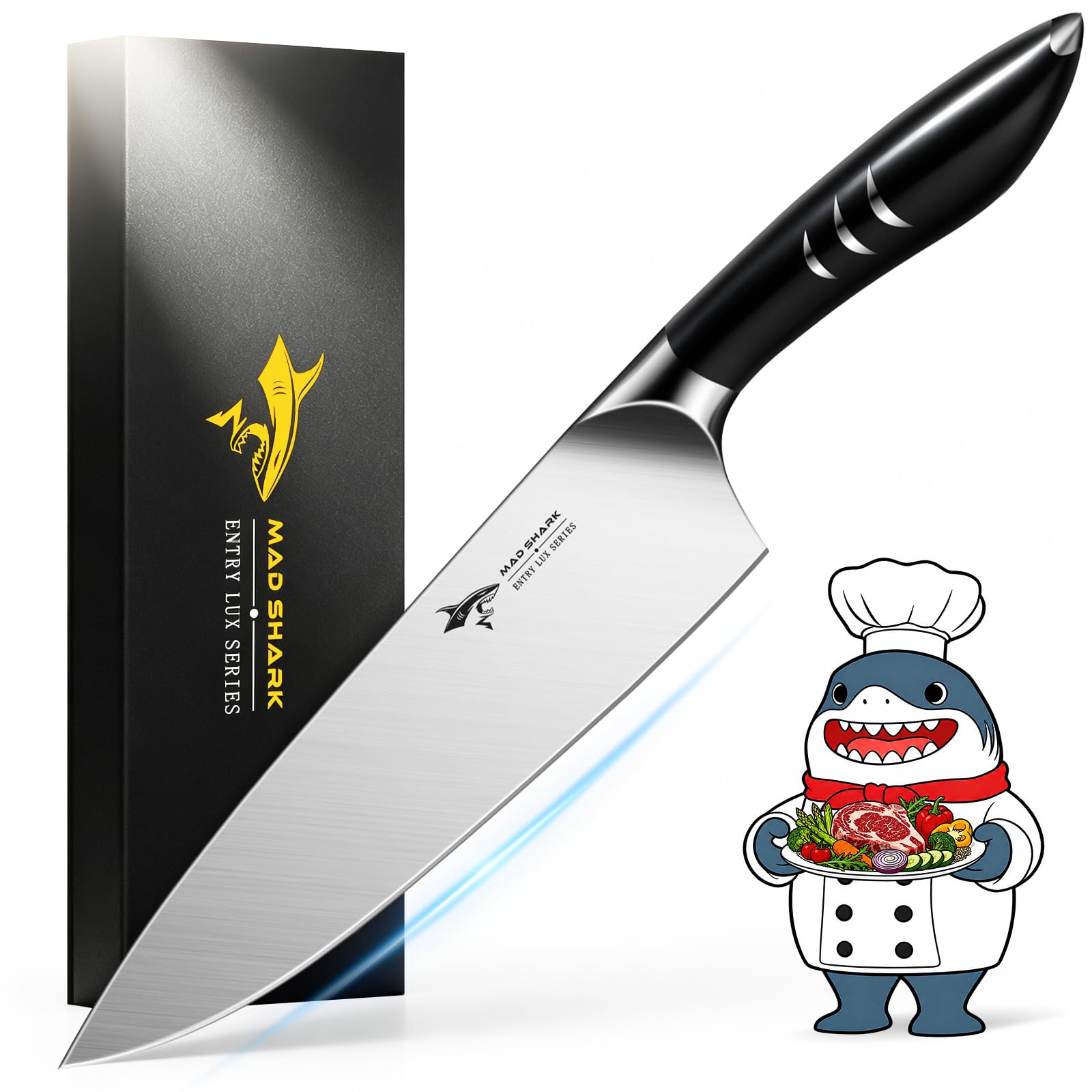 MAD SHARK 8 Inch Chef Knife, Professional Ultra Sharp Kitchen Knife — Amazon image 8