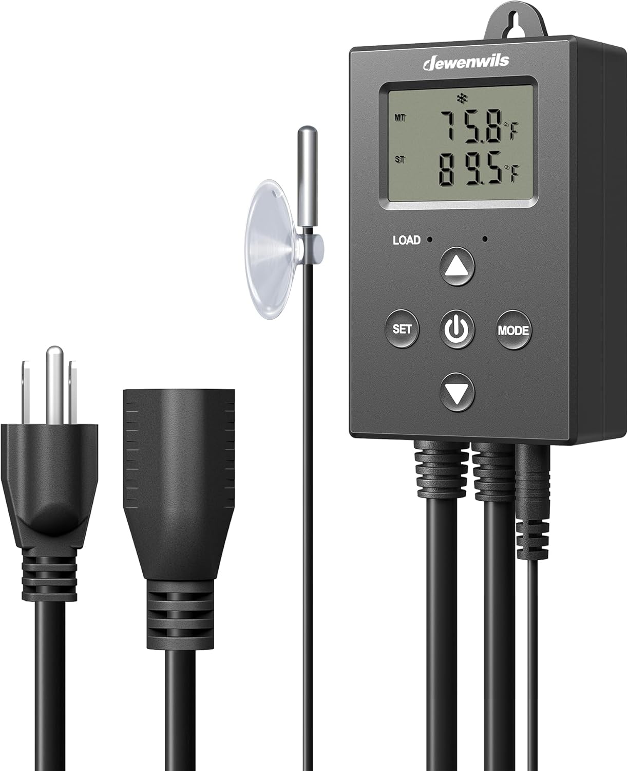DEWENWILS Digital Temperature Controller Thermostat Outlet with Heating & Cooling Mode for Chest Freezer, Home Brewing, Green House, Incubation, Reptiles, -22°-221°F, 120V/10A/1200W DEWENWILS Digital Temperature Controller Thermostat Outlet with Heating & Cooling Mode for Chest Freezer, Home Brewing, Green House, Incubation, Reptiles, -22°-221°F, 120V/10A/1200W