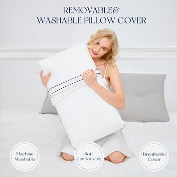 Memory Foam Pillow, Cool Gel Pillows for Neck and Shoulder Pain, 60x40x10cm
