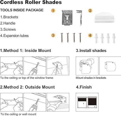 Miniatura 7 de BERISSA Persianas enrollables opacas sin cordones para ventanas, con cenefa de cassette, con aislamiento térmico, ahorro de energía, para puerta del