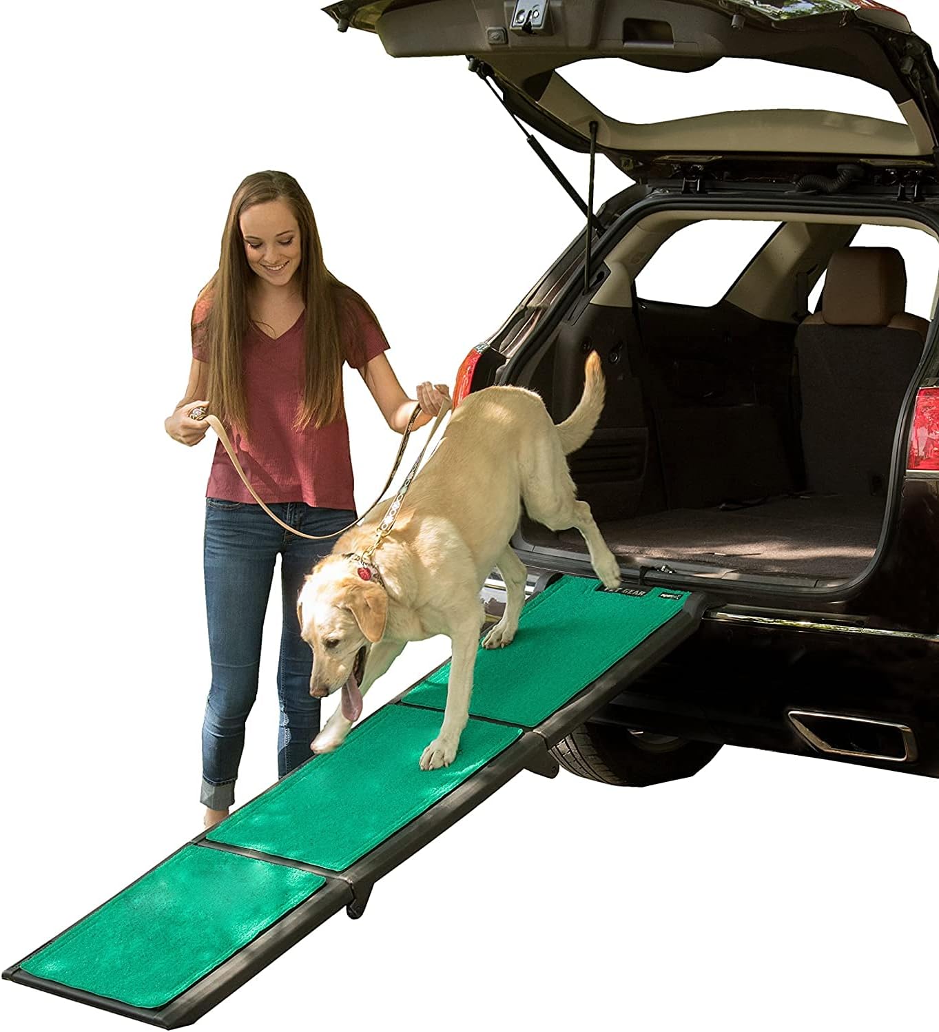 Pet GearTravel Lite Ramp for Dogs and Cats with supertraX Surface for Maximum Traction, 5 Models, 66 Inches Long, Supports 150-200lbs