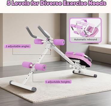Adjustable Ab Trainer Machine 6 in 1, Multi-Functional Ab Workout Equipment