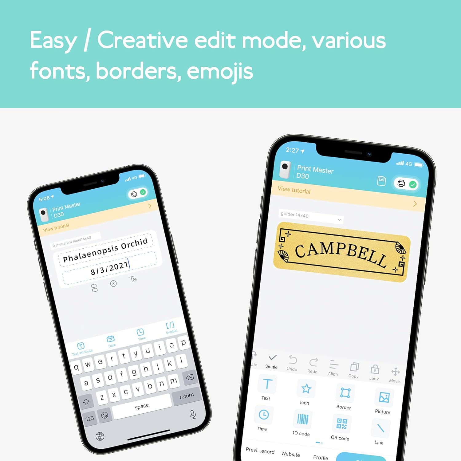 Phomemo D30 Bluetooth Label Maker with 3 Tapes Kit - 2021 Bluetooth Mini Label Maker Machine, Portable Labeling Machine, Small Label Printer for Home Office Organization & Mark, for iOS & Android : Everything Else