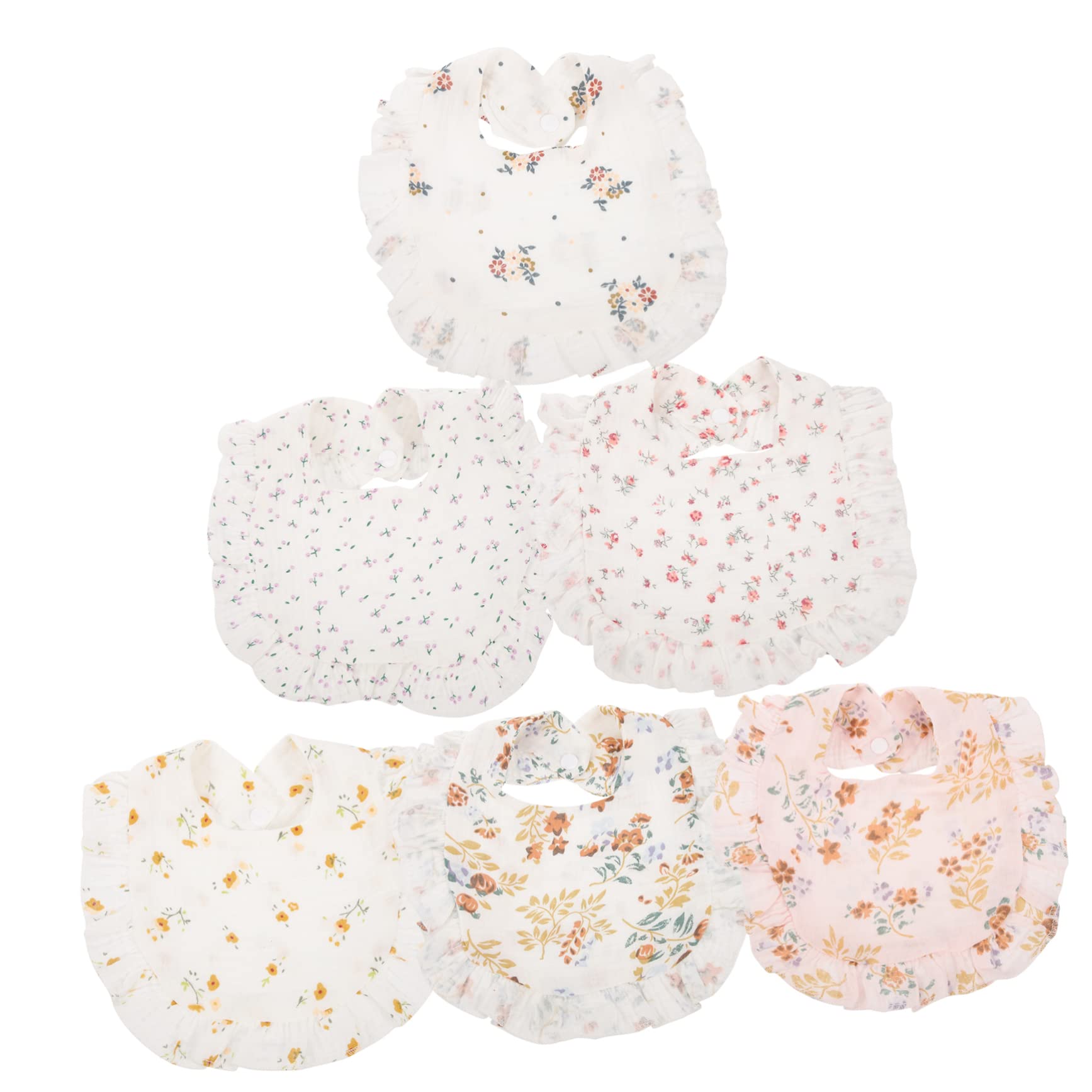 VICASKY 12piezas Baberos De Algodón Para Bebés Absorbentes y Decorativos Perfectos Para Alimentación y Dentición