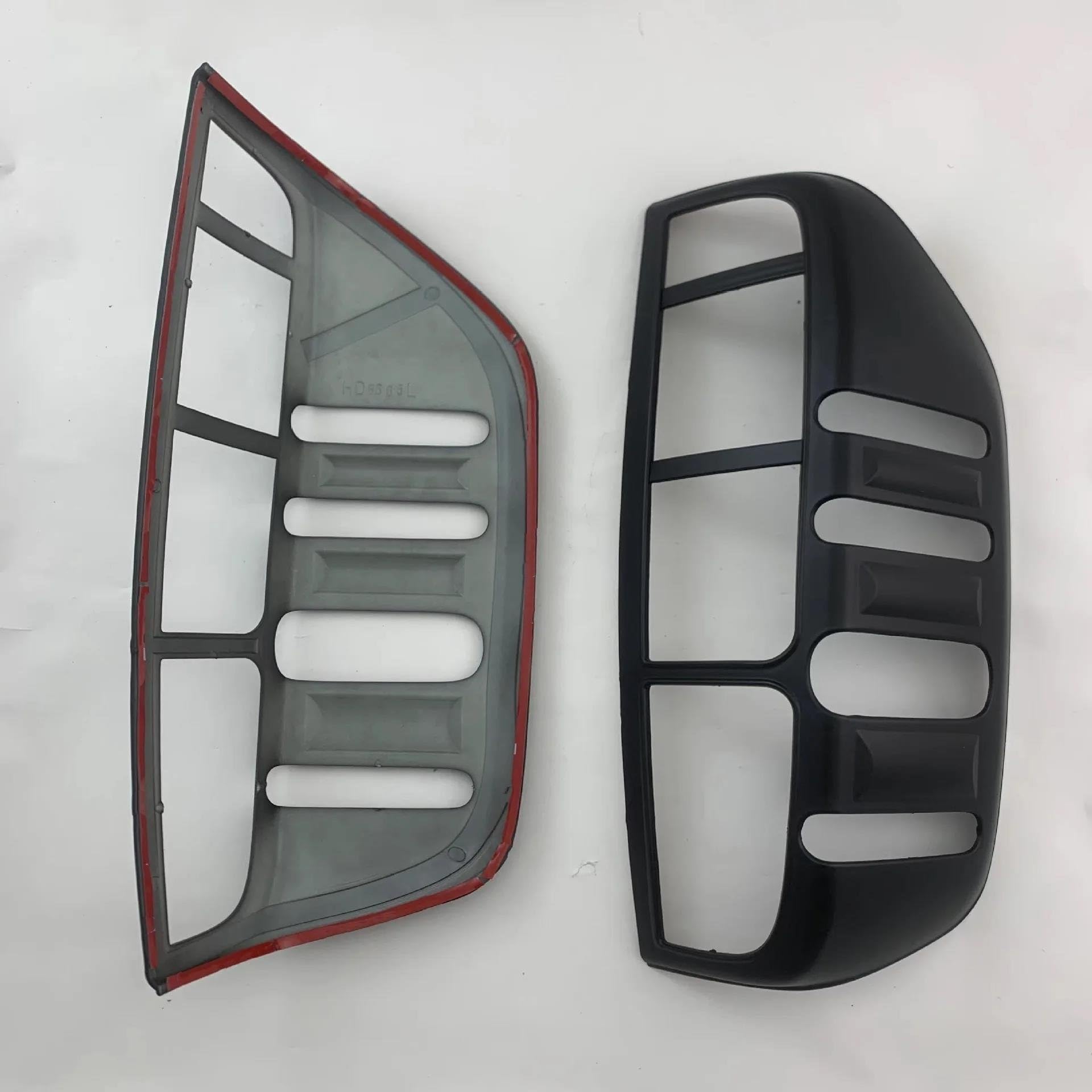Adornos de pilotos traseros Embellecedor De Faro Trasero Para Nissan Para Navara d40 Para Frontier 2007-2013 Color Negro Mate Protector de luz trasera(Chrome)