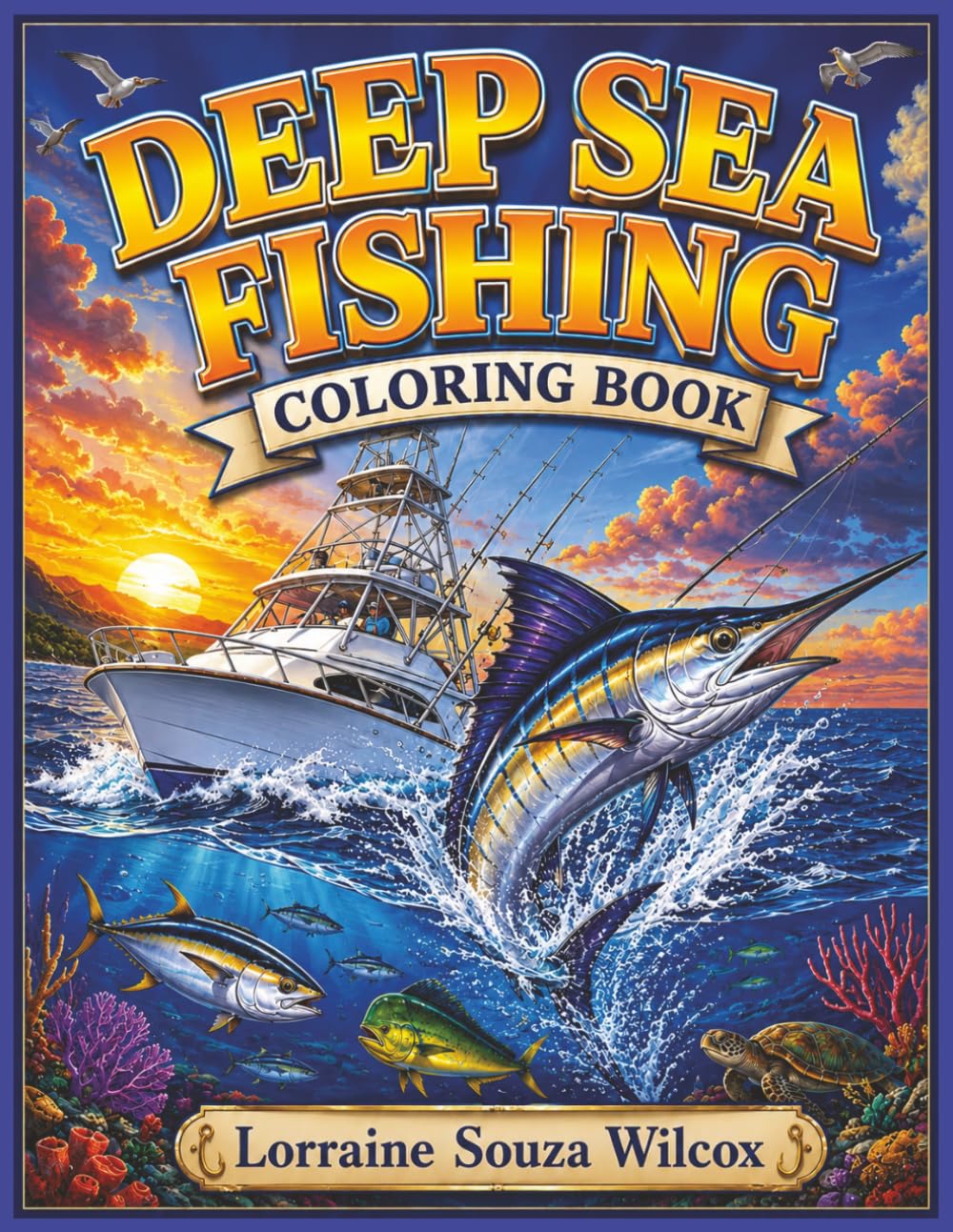 Deep Sea Fishing Coloring Book