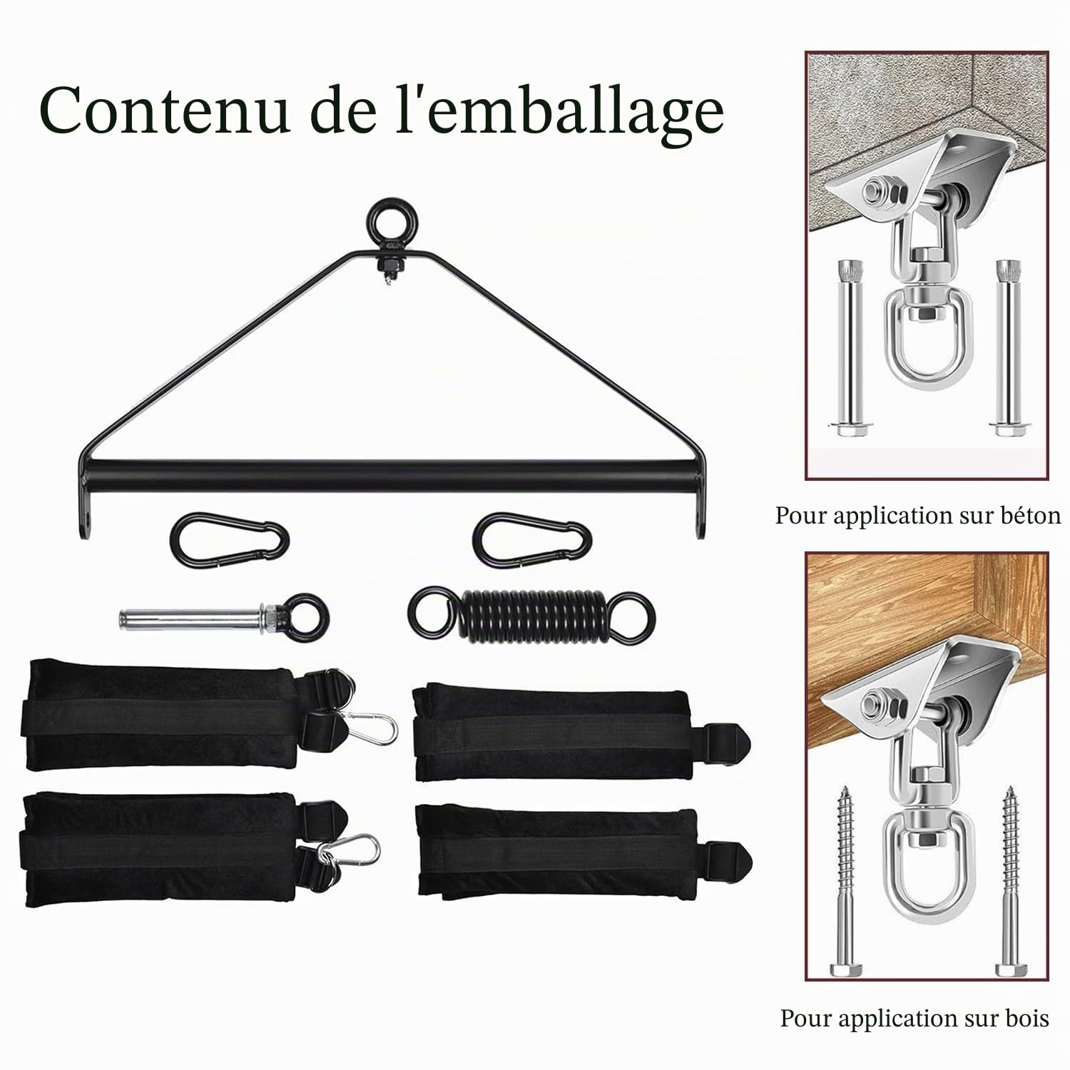 Balançoire sexuelle pour le plafond, balançoire sexuelle confortable avec coussinets extra larges, kit de bondage SM extra robuste pour les couples