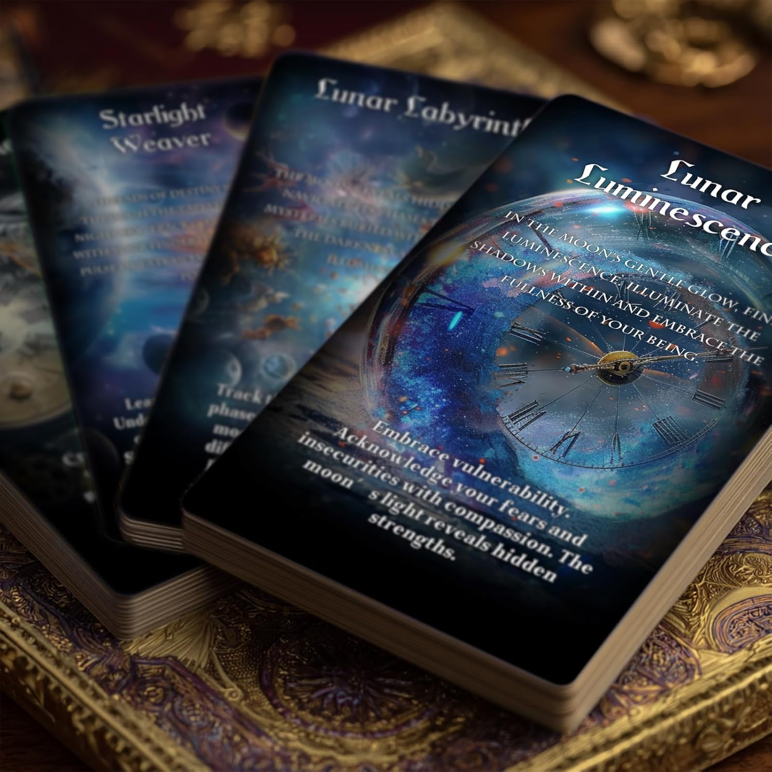 Pacify Cosmic Timing Oracle Cards 40 Divine Timing Moonology Oracle Cards Deck for Beginners Predict Time Frames and Spiritual Guidance (Cosmic Celestial—Design B) - Image 5