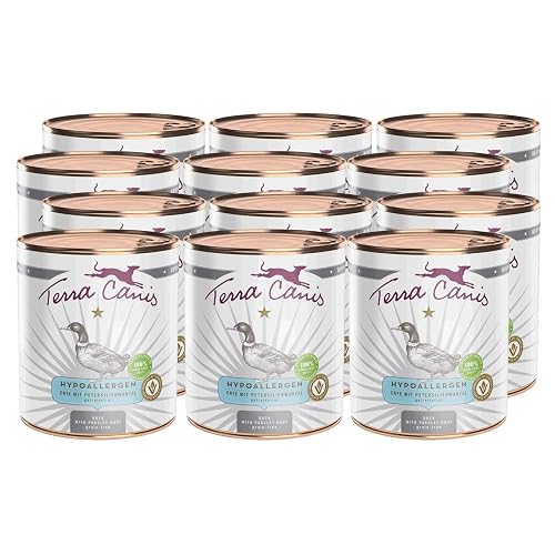 Terra Canis Pato, Comida húmeda hipoalergénica para Perros, 12x800g