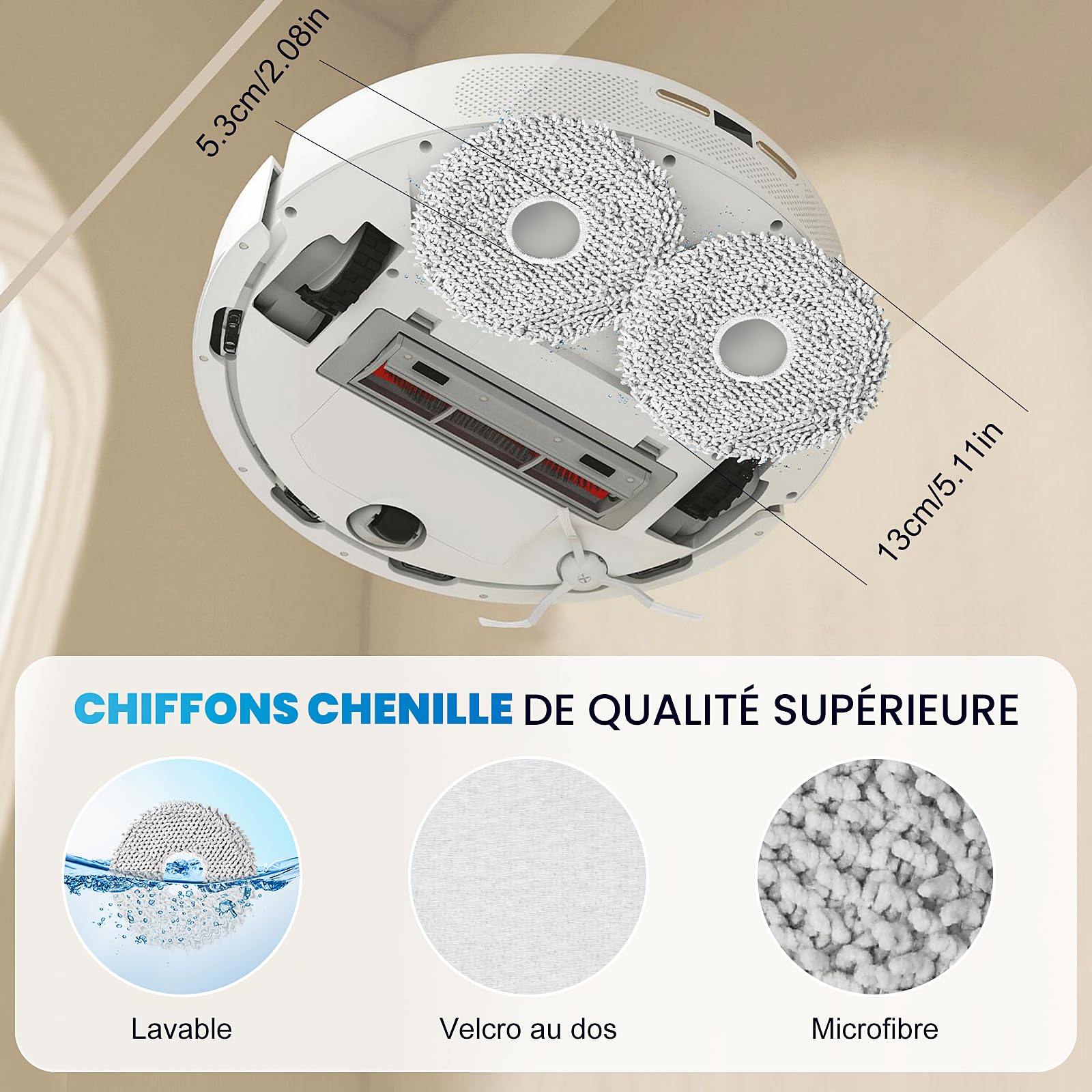 Alloytool 20 Pièces pour Xiaomi X20+ Robot Aspirateur | 1 Brosse Principale, 4 HEPA Filtres, 4 Chiffons, 6 Sacs à poussière, 4 Brosses latérales,1 Brosse de Nettoyage
