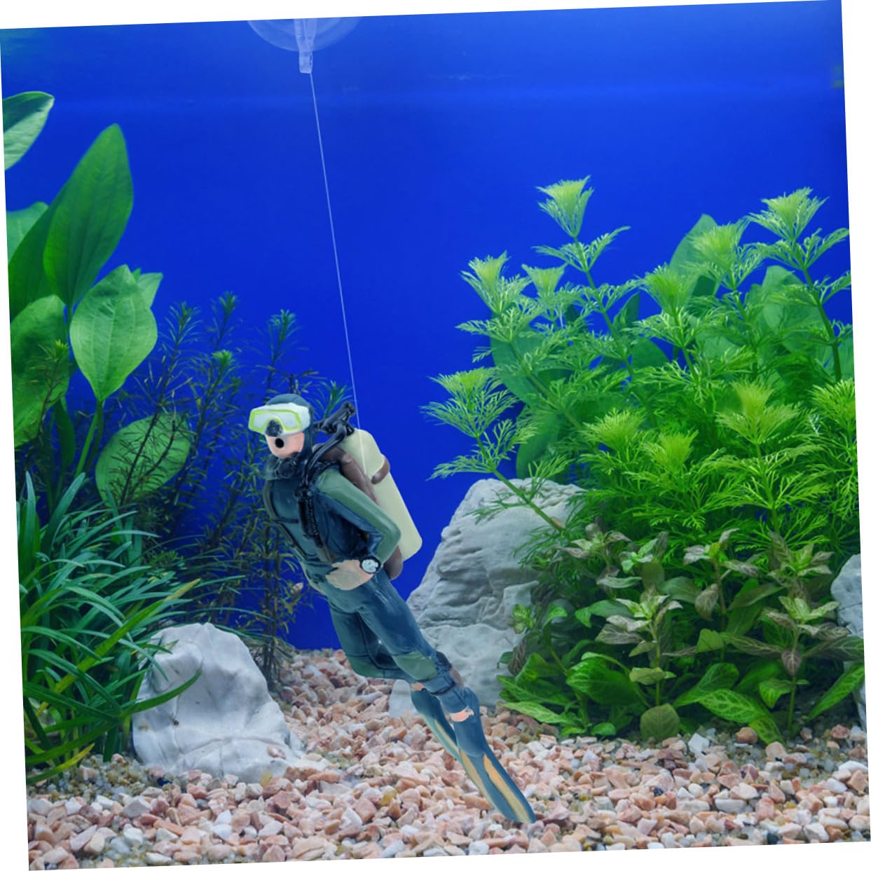 OUNONA 5 Ensembles Ornements De Plongeur Aquarium Réservoir Artificiel Petite Décoration Statue De Plongeur Flottant en Plastique Figurine De Plongeur en Plastique Plongeurs 2 pièces * 5